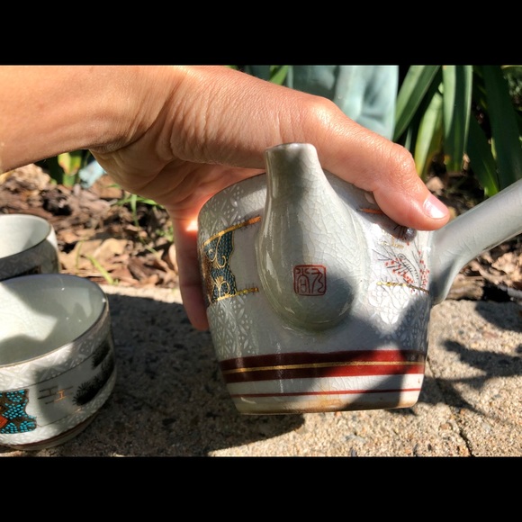 Authentic Hand Painted Tea Set - Picture 4 of 6